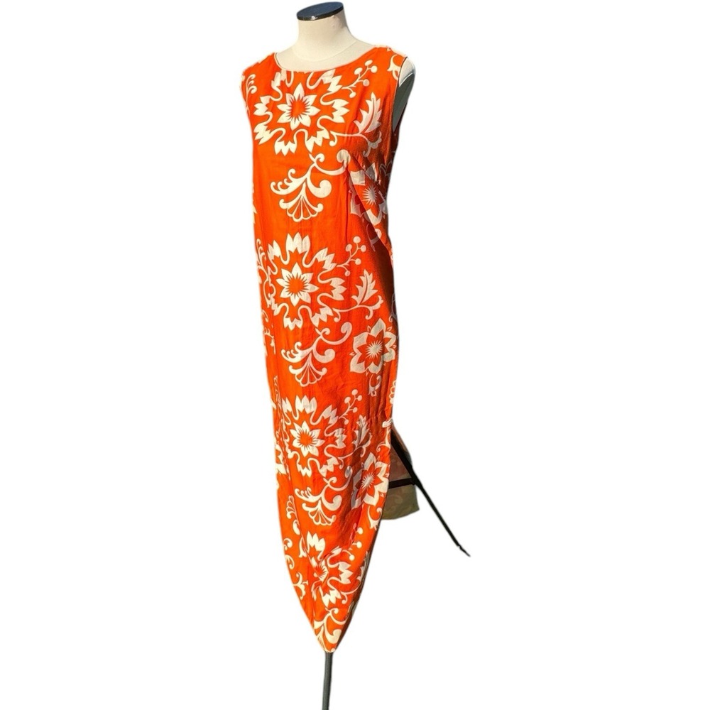 Vintage Diamond Head ‎ 70's 60s Hawaiian Women's Dress Cotton Maxi Medium